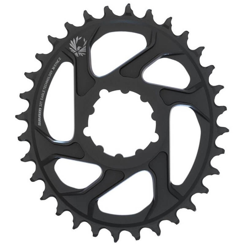 SRAM X-SYNC 2 12 Speed Direct Mount Chainring - SRAM Direct Mount - 3mm Boost - Oval - Black - 32T