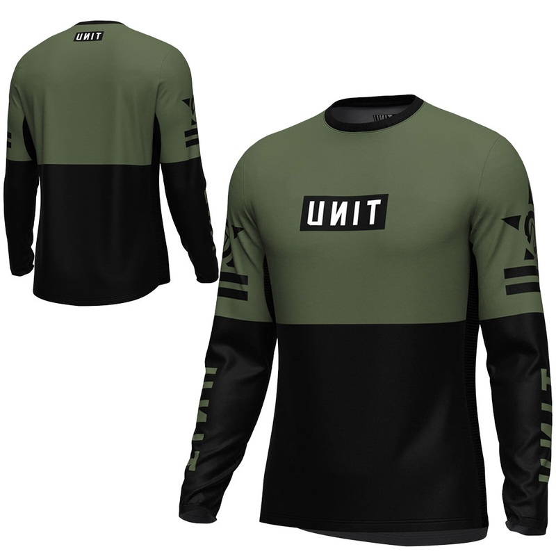 Unit Dual Mens Long Sleeve Jersey - S - Military