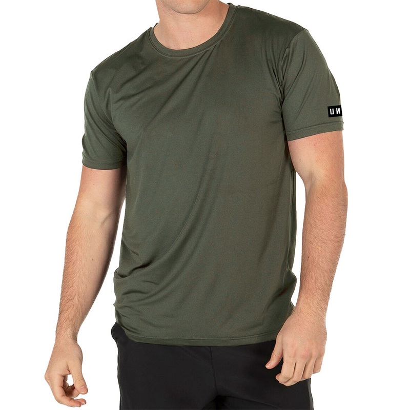 Unit Elite Flex Mens Short Sleeve Tech Tee - L - Military