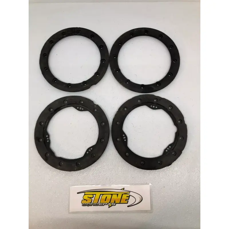 (4) 10" HIPER CARBON FIBER FRONT WHEEL BEADLOCK RINGS CF1 TECH3 RING SET TRX YFZ