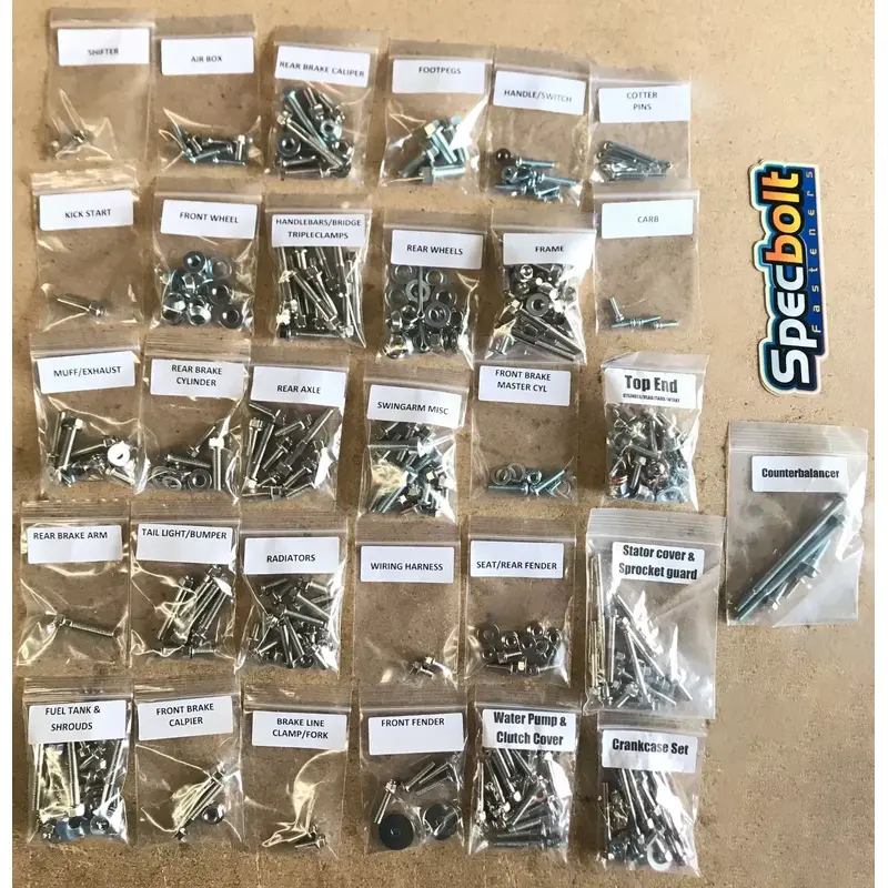 NICKEL WURKS Restoration Bolt kit Honda 1983 ATC250R Forks Engine Body Frame