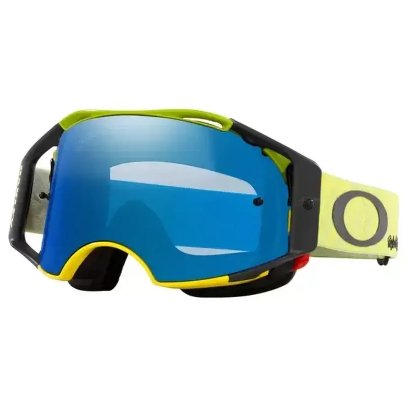 OAKLEY AIRBRAKE MTB TLD GOGGLES PAINTED YELLOW W/ BLACK ICE IRIDIUM 71071900
