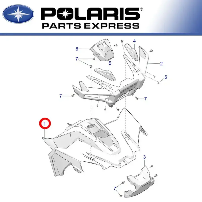 NEW GENUINE POLARIS 2021 2022 OUTLAW 70 FRONT FENDER WHITE 5456118-133 OEM
