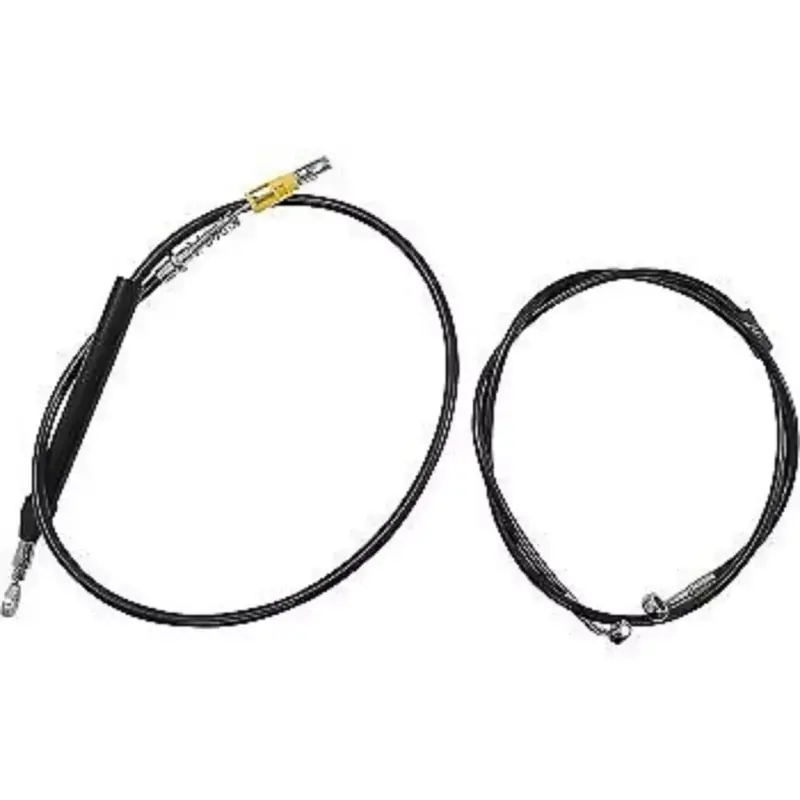 LA CHOPPERS LA-8156KT2-16B Black Vinyl Braided Quick Connect Cable/Brake Kit