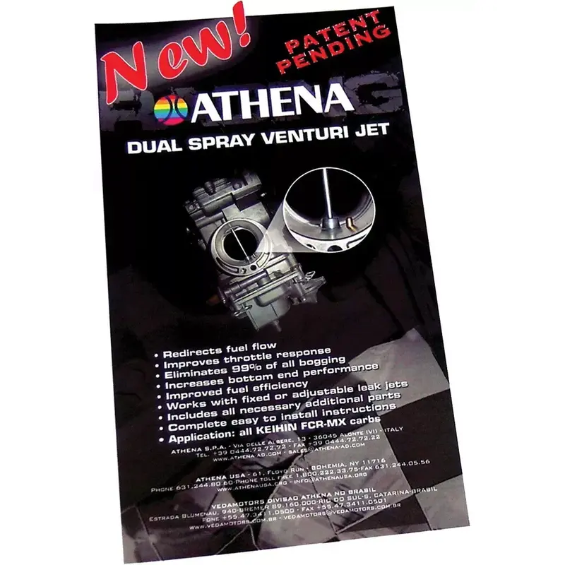 Athena P400000180002 Dual Spray Venturi Jet Kit for Keihin FCR-MX Carburetors
