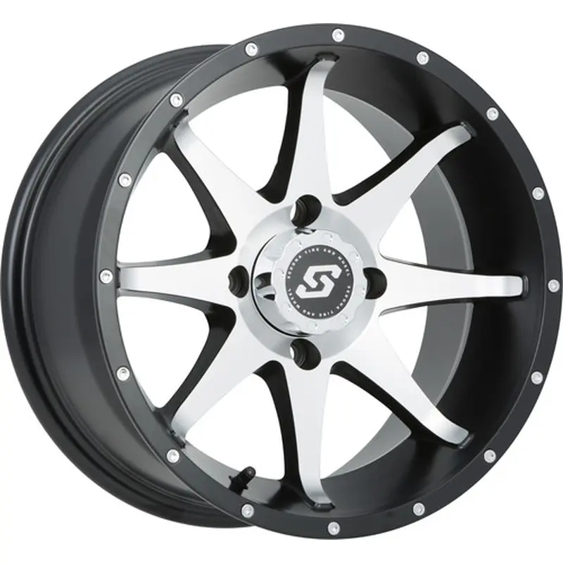 SEDONA STORM WHEEL 12X7 4/110 5 2 ( 10MM) BLK/MACHINED