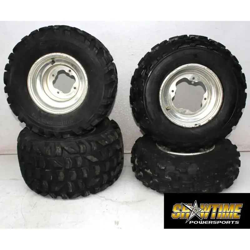 01-05 YAMAHA RAPTOR YFM 660 FRONT REAR BACK LEFT RIGHT WHEELS RIMS SET