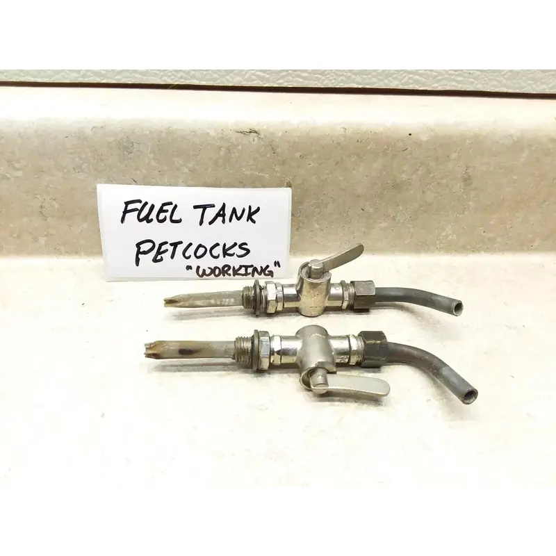 VTG 1971 Triumph Trophy 500 T100-C Fuel Tank Petcock Pair Gas Valves PJ-9