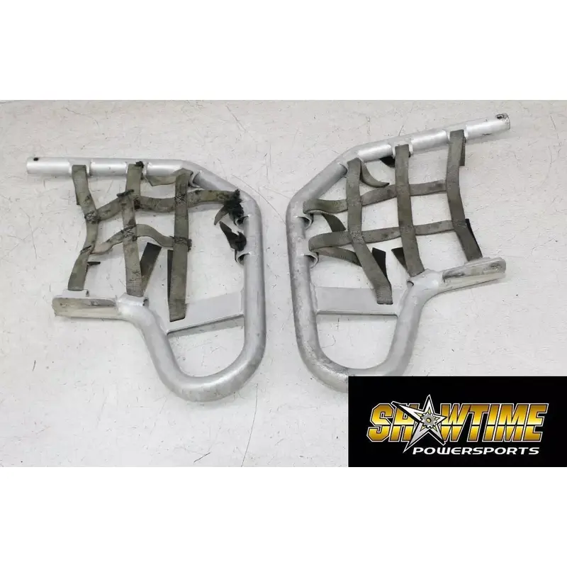 01-05 YAMAHA RAPTOR 660 LEFT RIGHT MUD SPLASH GUARDS FOOT NERF BARS SET PAIR