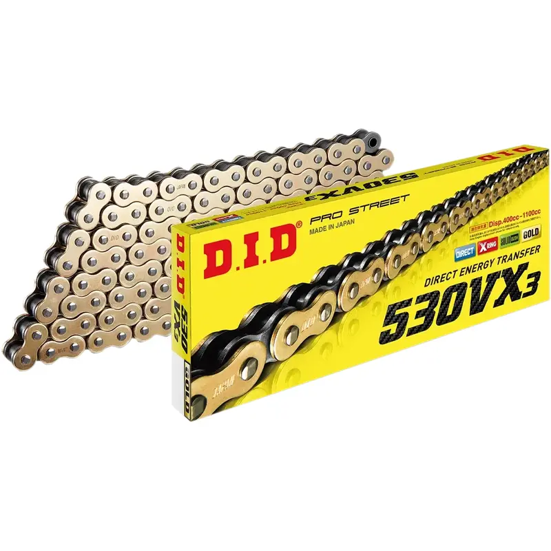 DID 530 VX3 - Drive Chain - 130 Links - Fits Gold M530VX3G130ZB