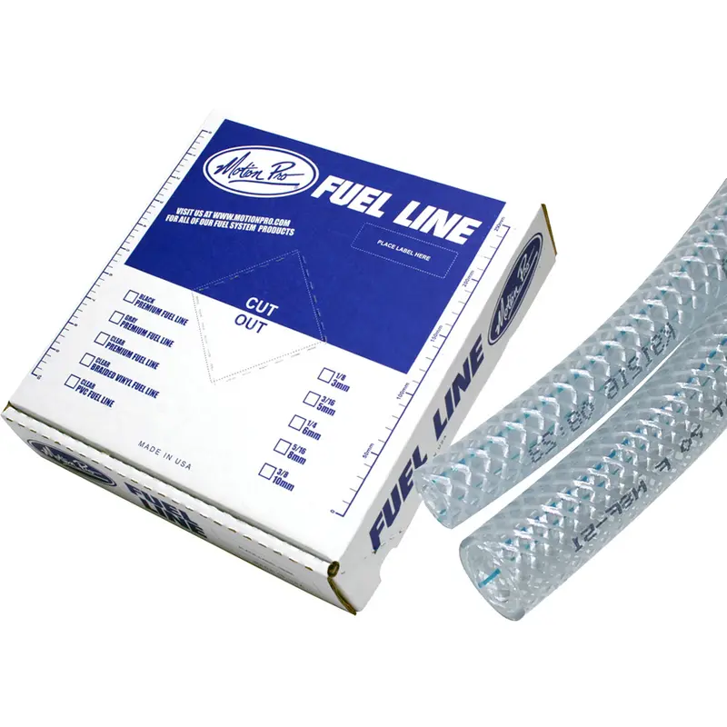 MOTION PRO BRAIDED VINYL FUEL LINE 3/16"X25'