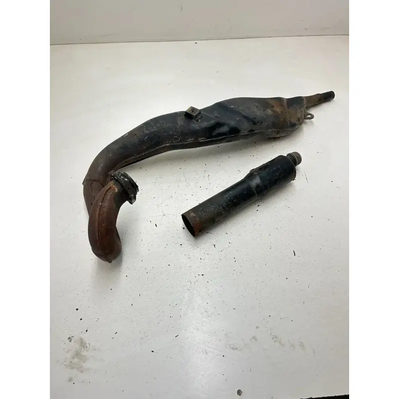 80 1980 Suzuki Ds 250 DS250 OEM GOOD! Exhaust Muffler Head Pipe Silencer