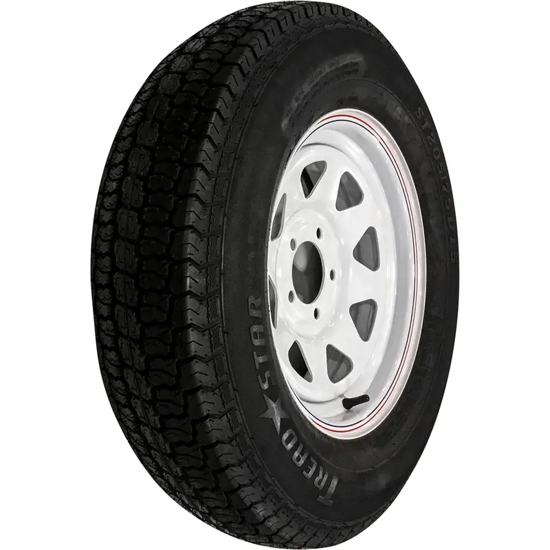 AWC TRAILER TIRE AND WHEEL ASSEMBLY WHITE
