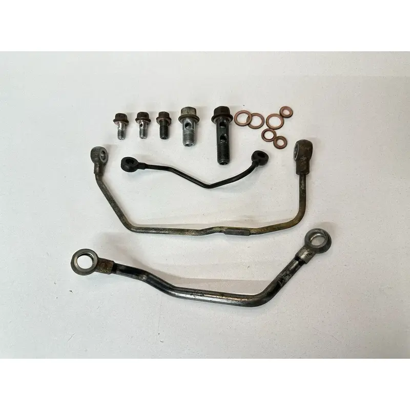 USED OEM 02-08 YAMAHA 660 GRIZZLY ENGINE MOTOR OIL LINES & BANJO BOLTS