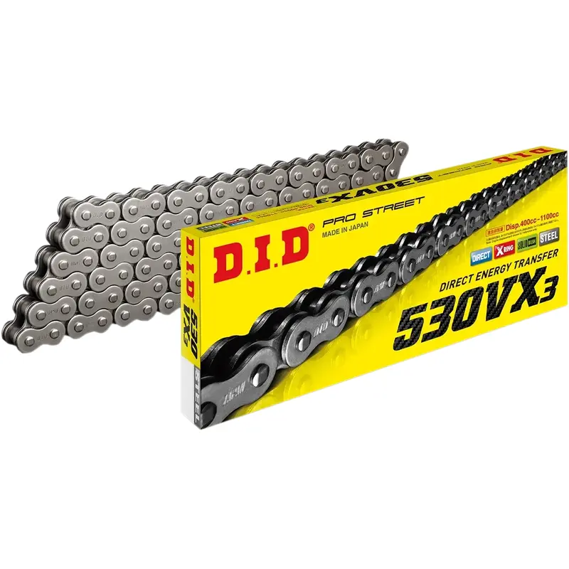 DID 530 VX3 - Drive Chain - 108 Links - Natural M530VX3X108ZB