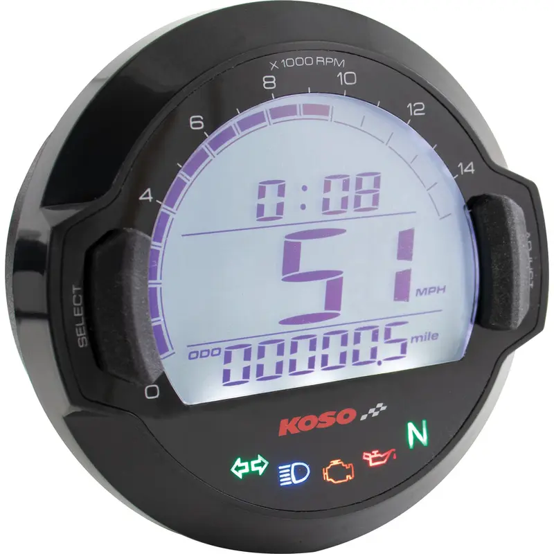 KOSO DL-03SR DIGITAL GAUGE BLACK BEZEL
