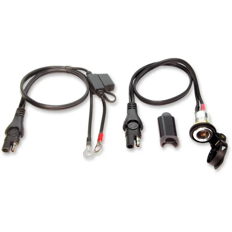 Tecmate Power Socket - w/ Battery Lead/Panel Mount