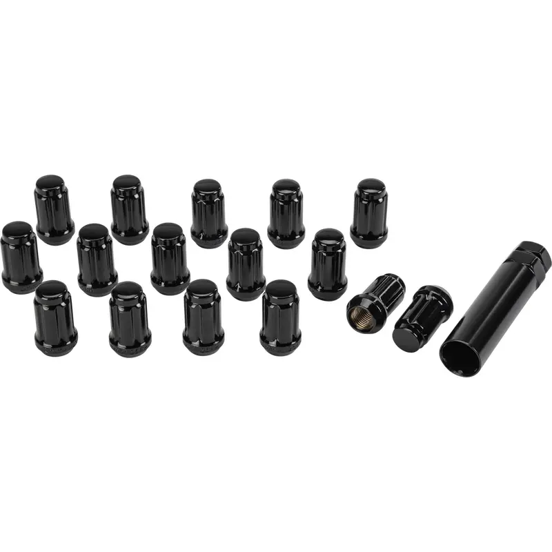 SEDONA 16/PK 12MMX1.25 TAPERED LUG NUTS 60' SPLINED BLACK