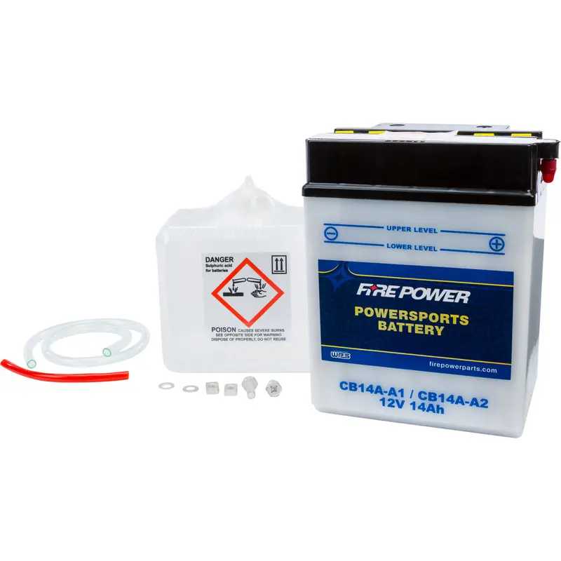 FIRE POWER BATTERY W/ACID CB14A-A1/14A-A2 12V HEAVY DUTY