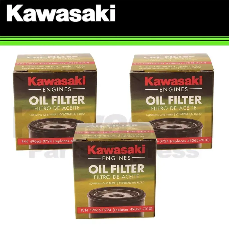 NEW 2005-2022 KAWASAKI MULE 600 610 SX OIL FILTER 49065-0724 3-PACK 49065-7010