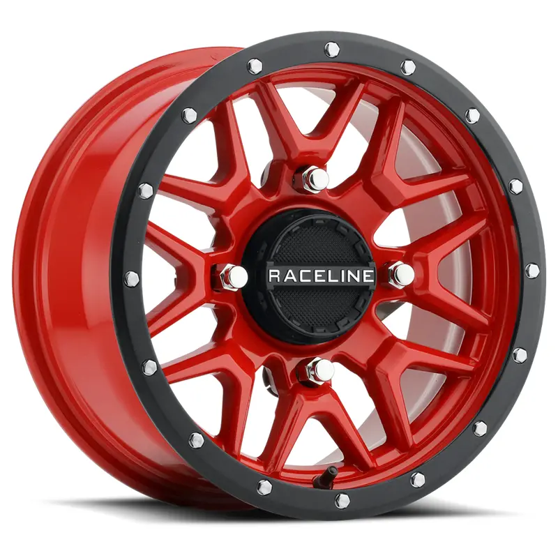 RACELINE KRANK WHEEL 14X7 4/137 5 2 ( 10MM) BLK/RED