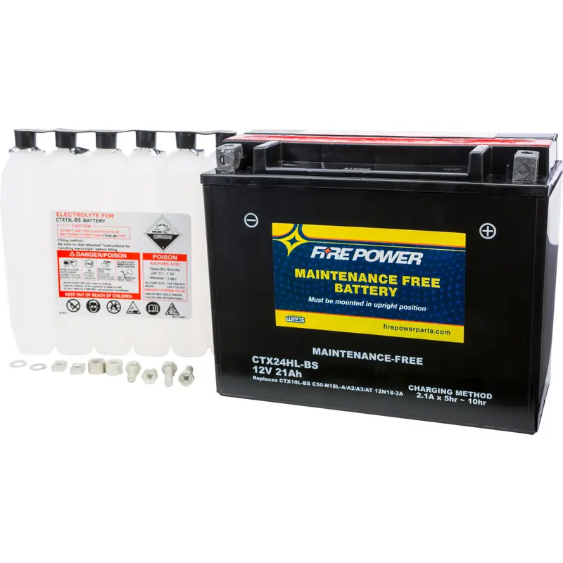FIRE POWER BATTERY CTX24HL-BS MAINTENANCE FREE