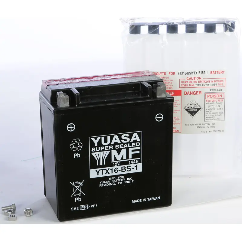 YUASA BATTERY YTX16-BS-1 MAINTENANCE FREE