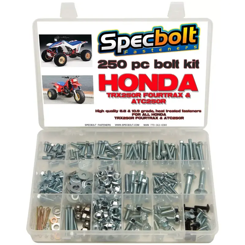 250pc Bolt kit Honda TRX250R Fourtrax 250R fenders plastic body engine frame ATC
