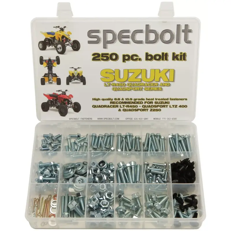 250pc Bolt Kit Suzuki LT450R LT-R450 Z400 LT250 ATV Fender Body Plastic Motor
