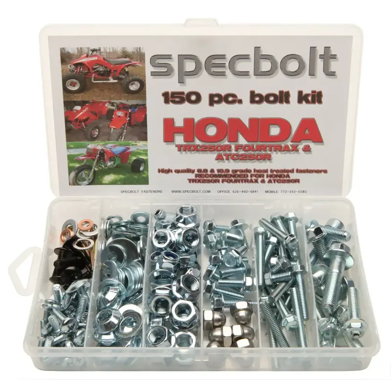 HONDA TRX250R Fourtrax Bolt Kit plastic engine lug nut bumper exhaust pipe #0039