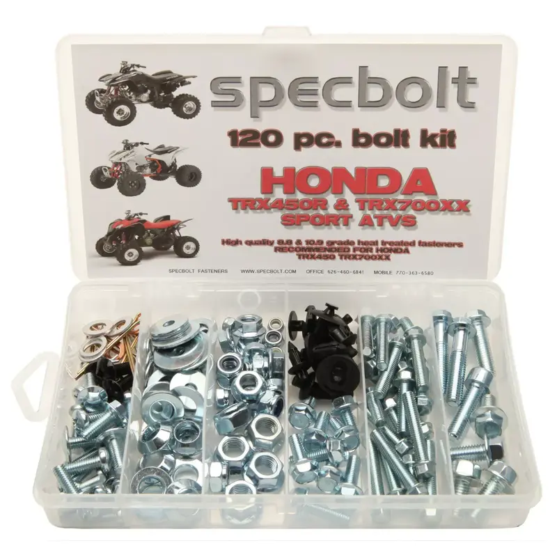 HONDA TRX450R Restoration Bolt Kit engine plastic frame ATV 700XX SPECBOLT
