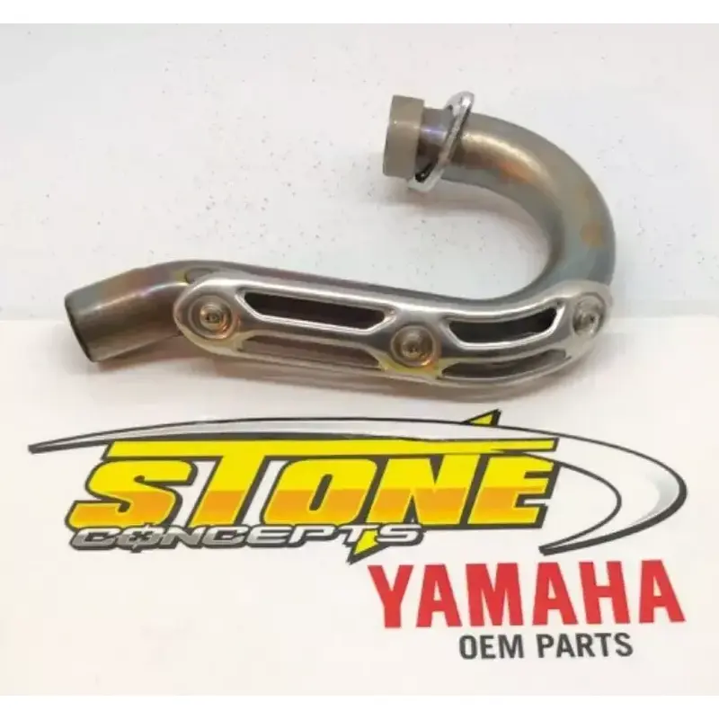 New! Genuine Stock YAMAHA YFZ450R 09-24 EXHAUST PIPE HEAD HEADER W/ HEAT SHIELD
