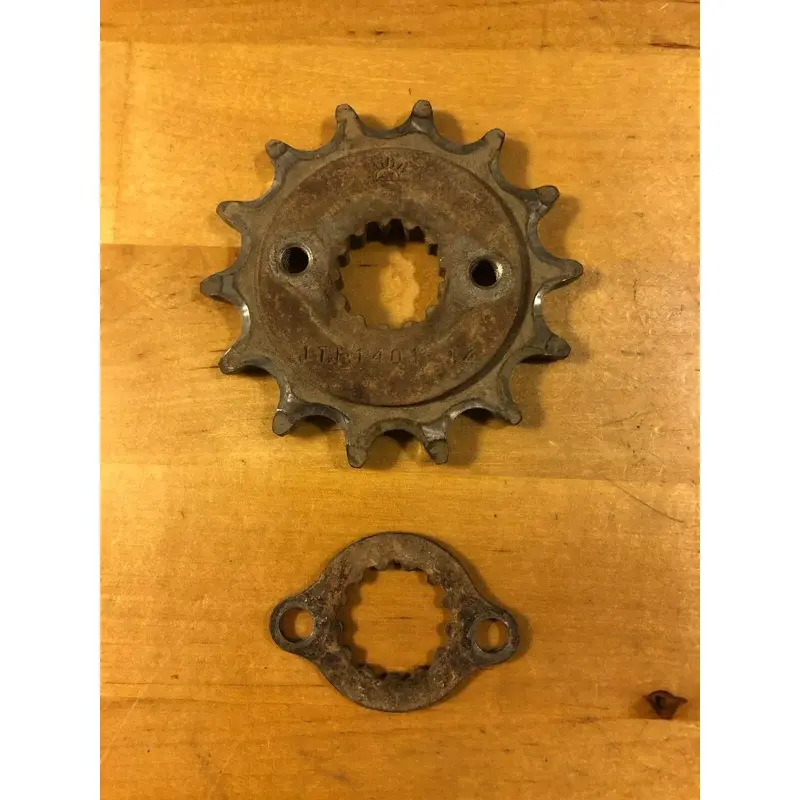 SUZUKI 03-08 LTZ400 KFX400 DVX400 JT 14T FRONT SPROCKET & MOUNT RETAINER BRACKET