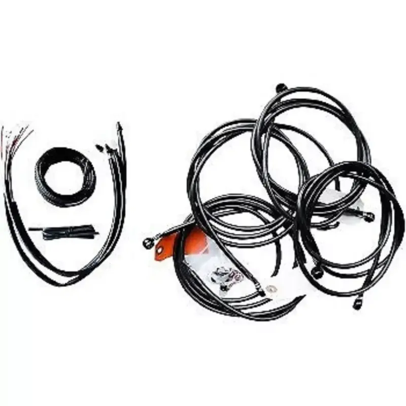 LA CHOPPERS LA-8053KT2-13M Black Midnight Braided Handlebar Cable/Brake Line Kit