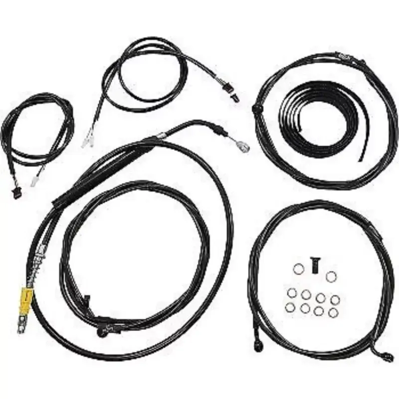 LA Choppers LA-8056KT3-13M Black Midnight Complete Cable Kit for 12-14" Apes