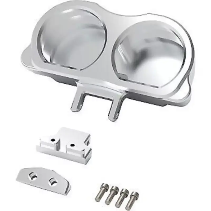 LA CHOPPERS Raw Dual Gauge Mount for Performance Risers
