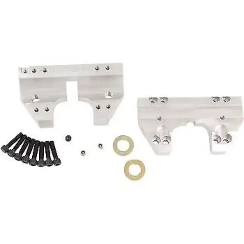 LA CHOPPERS Raw Top Clamp Set for 1" Handlebars