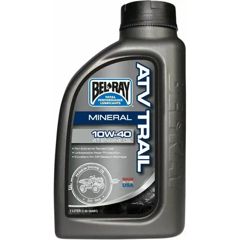 Bel-Ray ATV Trail Mineral 4T Engine/Motor Oil | 10W-40 | 1 Liter | 99050-B1LW