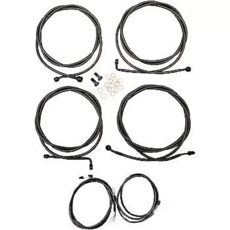 LA CHOPPERS LA-8054KT3-13M Midnight Complete Plug-and-Play Cable Kit 12-14"