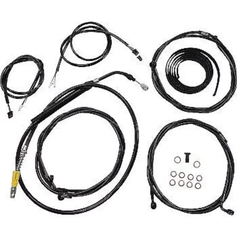 LA CHOPPERS LA-8056KT3-16B Complete Plug-and-Play Cable Kit 15-17" Apes