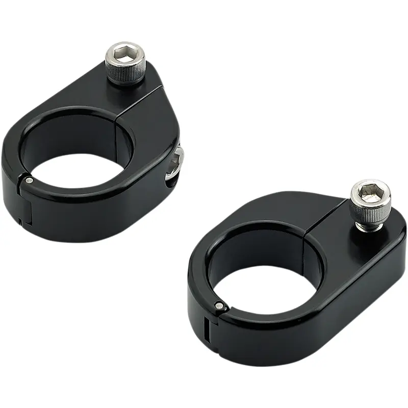 BILTWELL O/S Speed Clamps - Black Electroplated - Straight 6907-201
