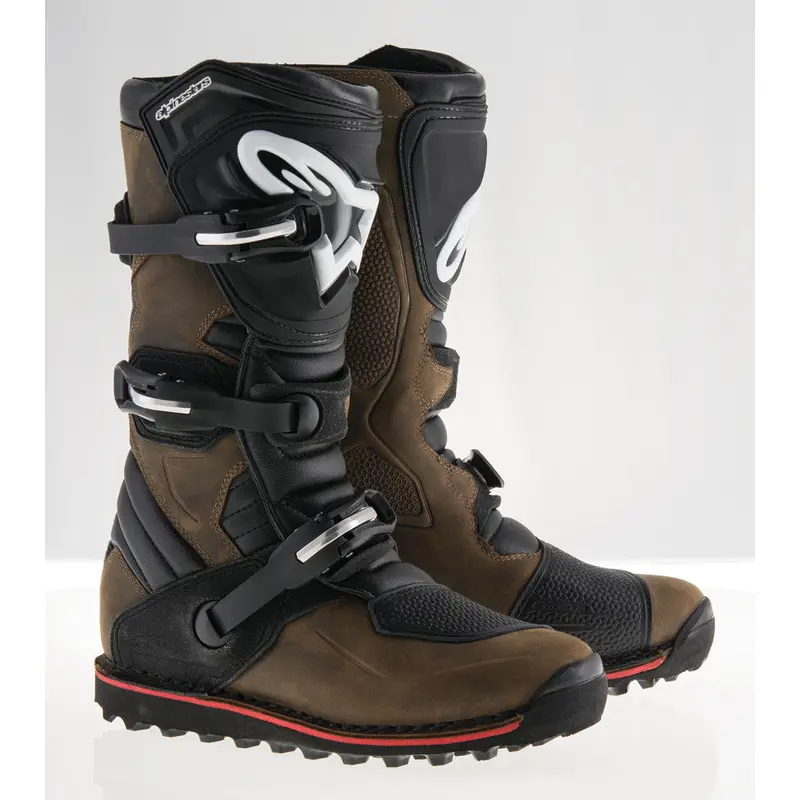 ALPINESTARS TECH-T BOOTS BROWN OILED LEATHER SZ 13 2004017-818-13