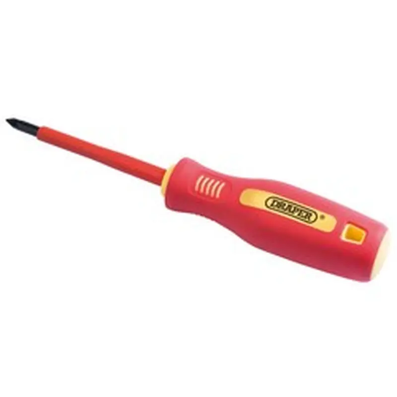 Draper Fully Insulated Soft Grip Pz Type Screwdriver, No.1 X 80mm - 952PZ