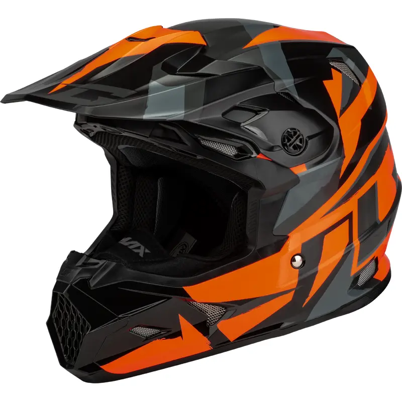 Mx 96s Splinter Helmet Black/Orange Xs