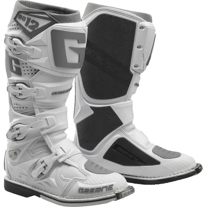 GAERNE SG-12 Boots White Size 12 - Premium Support for Competitive Riders