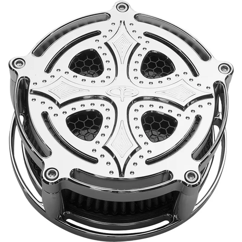 PREC. BILLET BILLET AIR CLEANER DARK SIDE CHROME DRK-210-4H-CHR