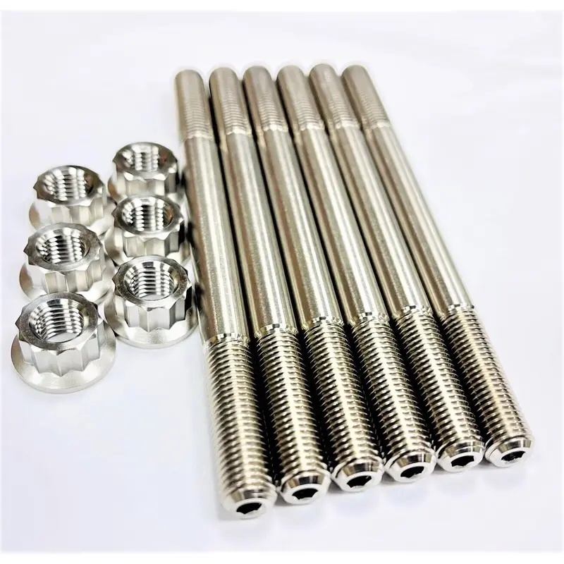 RZR XP 1000 Tractor Cylinder Head Studs TITANIUM Grade 5 Ti Alloy Stud Nut Kit