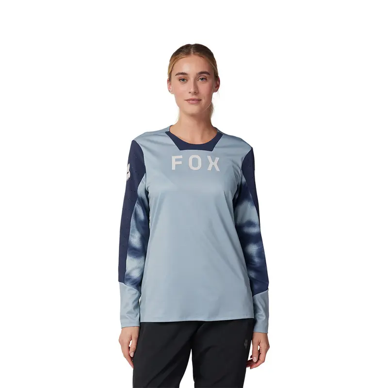 FOX WOMENS DEFEND LS JERSEY TAUNT [GUNMETAL]