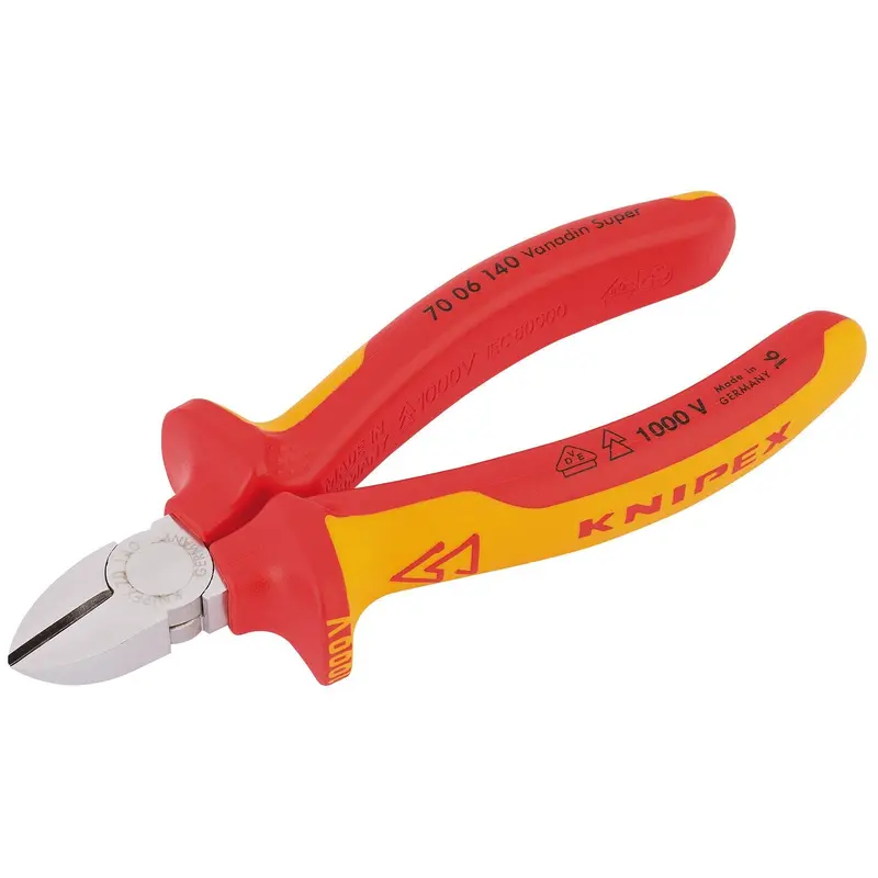 Draper Knipex 70 06 140 Sbe Fully Insulated Diagonal Side Cutter, 140mm - 70 06 140 SBE