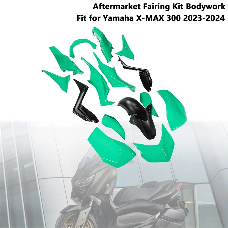 Amotopart 2023-2024 Yamaha X-MAX 300 Blue Black Fairing Kit
